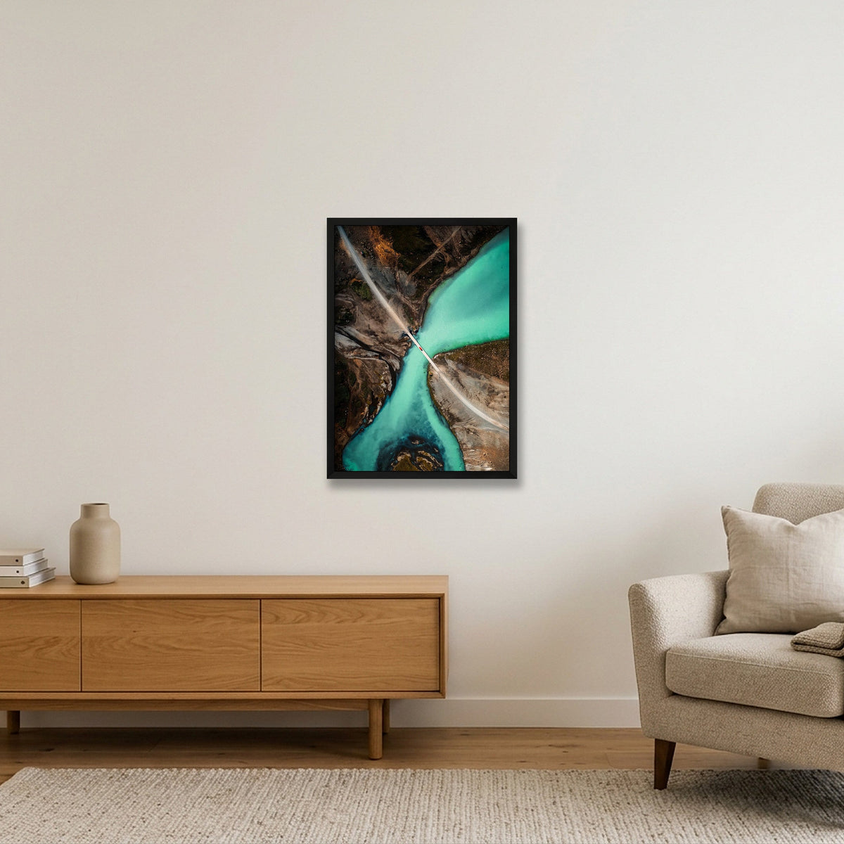 Hvítá — 42×59cm, 17×23" Black Frame