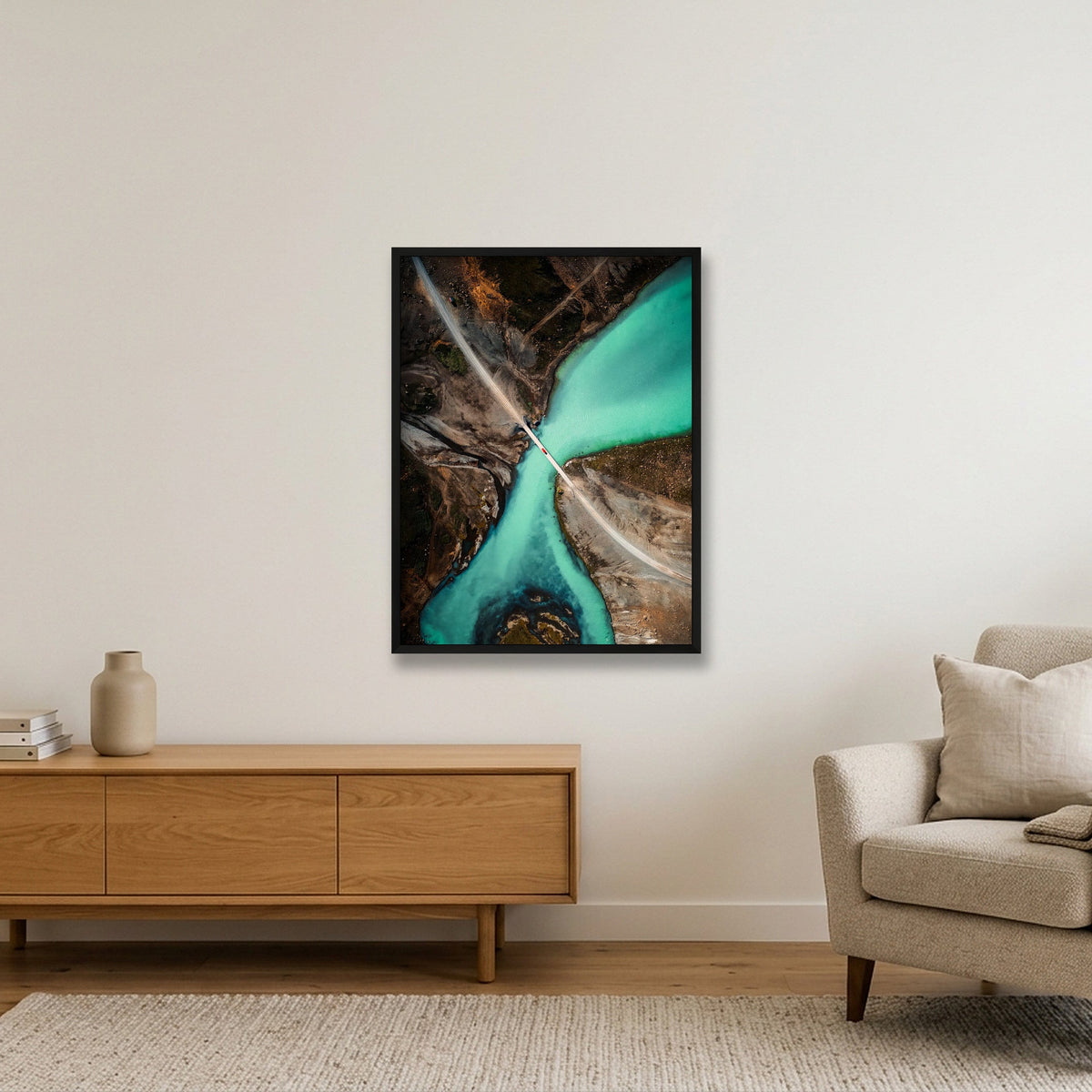 Hvítá — 60×80cm, 24×31" Black Frame