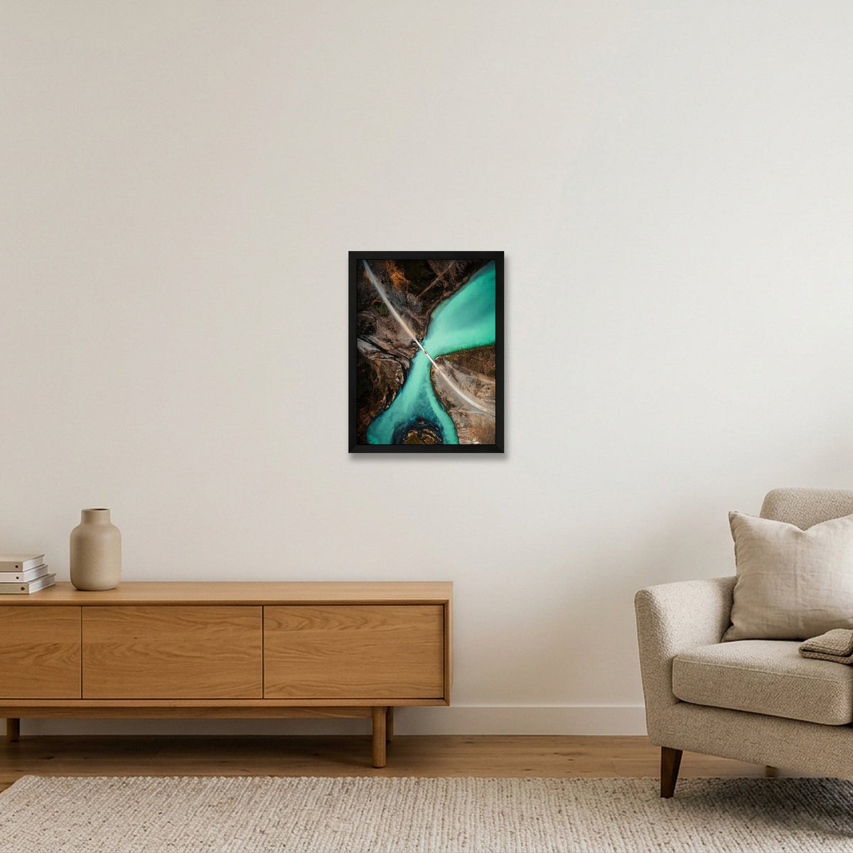 Hvítá — 30×40cm, 12×16" Black Frame