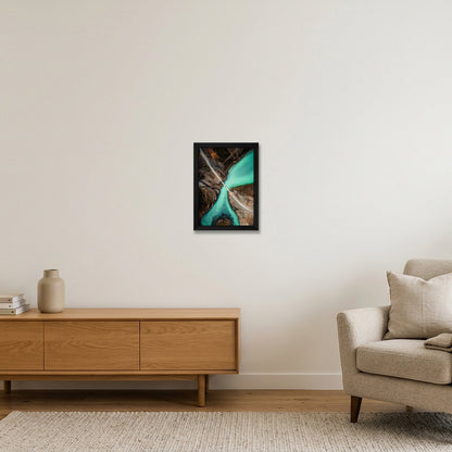 Hvítá — A4 (21×30cm, 8×12") Black Frame