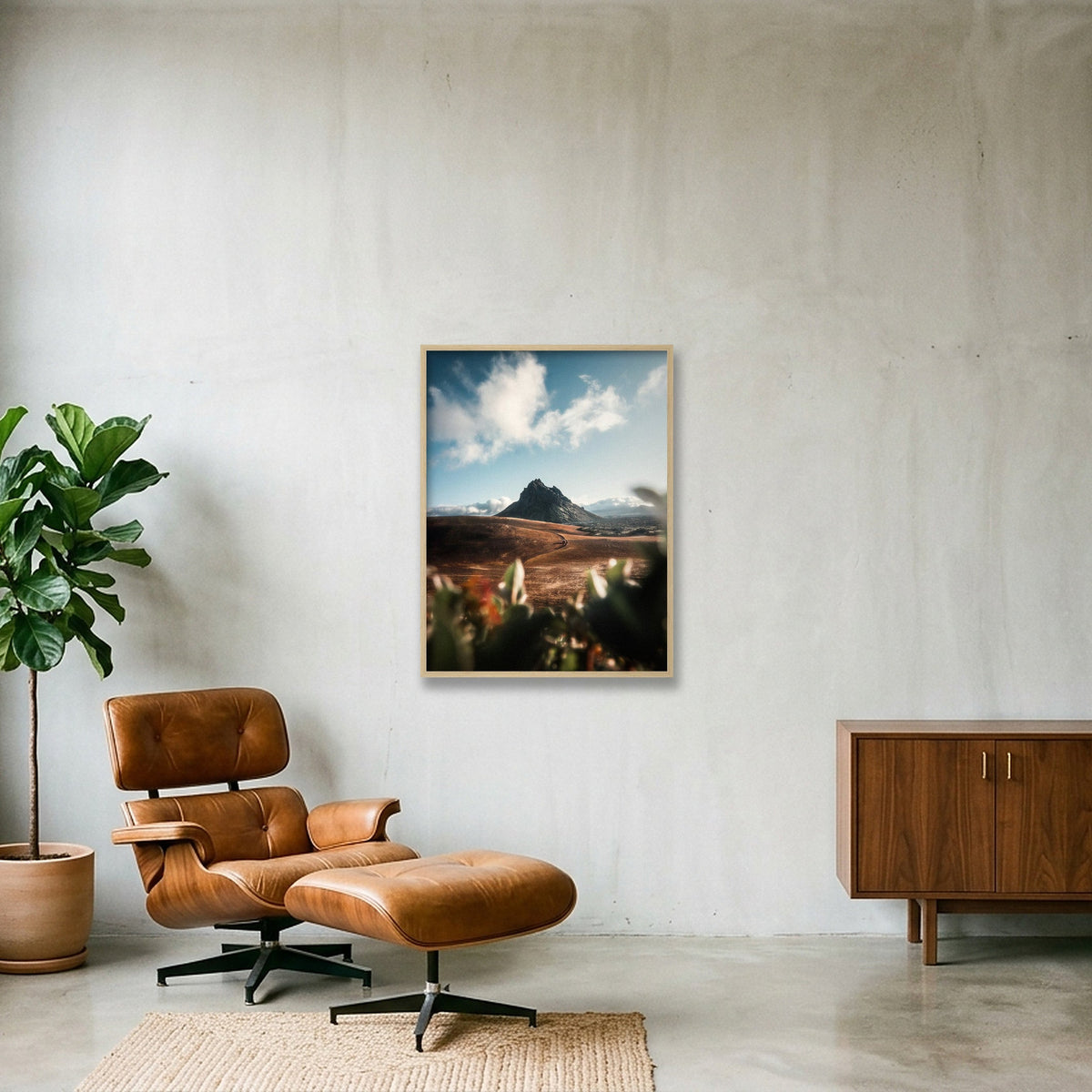 Krakatindur — 60×80cm, 24×31" Oak Frame